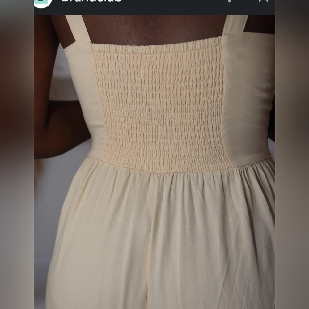 The Drop Women's Impala Yellow Cream Jumpsuit by influencer @idesign8 NWT - Picture 4 of 7